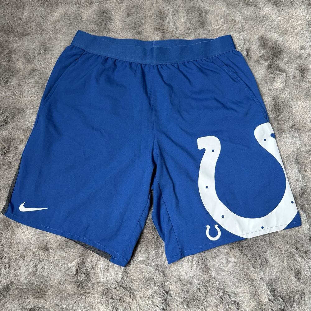Nike Royal Indianapolis Colts Dri-Fit Stretch Performance Mens Shorts Size Large
